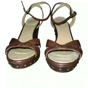 UGG Australia STRAPPY Slingback Open Toe Wedge Heels 9 Used